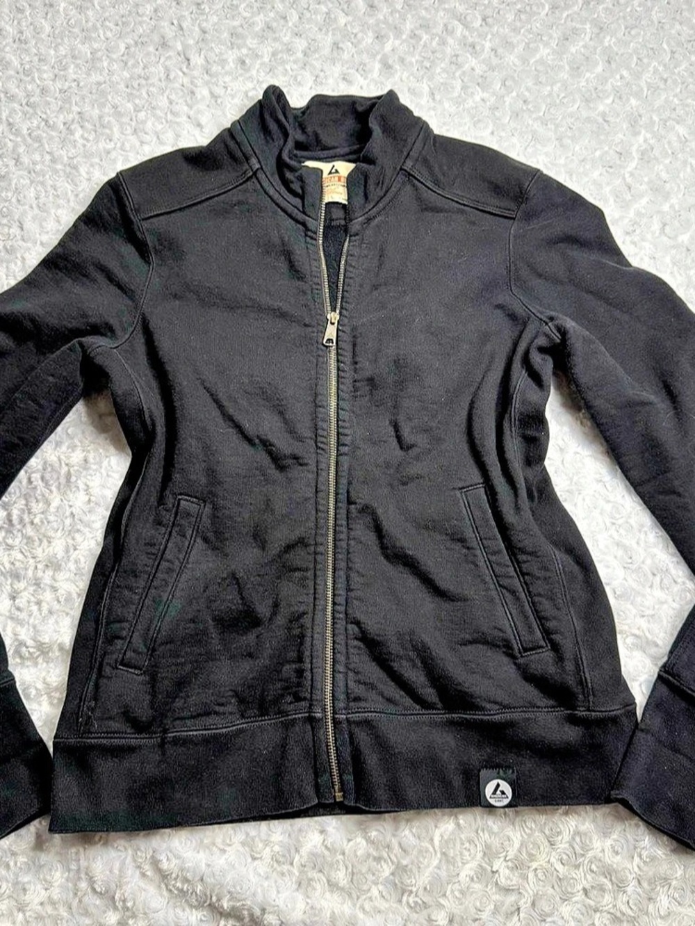 American Giant Moto Full Zip Cotton Jacket Black Large